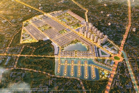 Nhà phố thương mại The Swan Lake Vinhomes Green City, mặt tiền nội khu